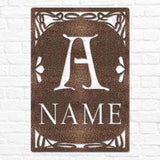 Art Nouveau Letter Name Sign