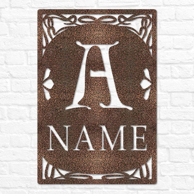 Art Nouveau Letter Name Sign