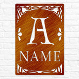 Art Nouveau Letter Name Sign