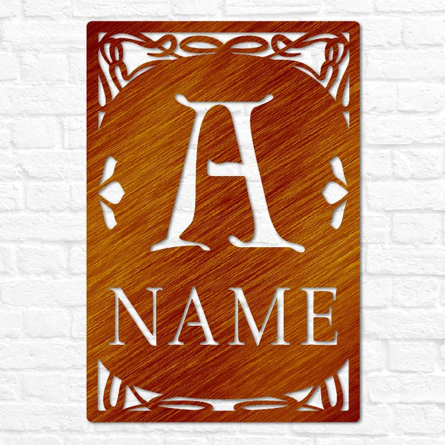 Art Nouveau Letter Name Sign