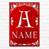 Art Nouveau Letter Name Sign