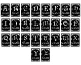 Art Nouveau Letter Name Sign