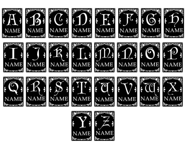 Art Nouveau Letter Name Sign