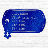 Military Dog Tag Monogram