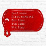 Military Dog Tag Monogram