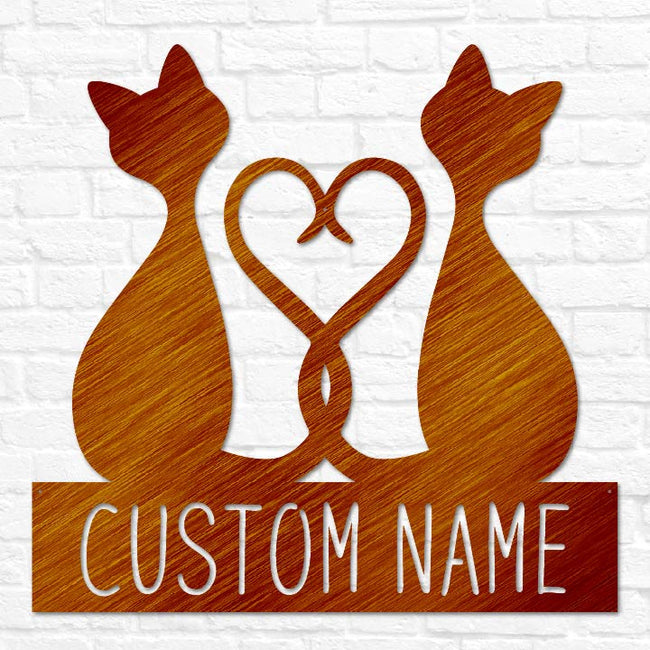 Two Cat Heart Monogram