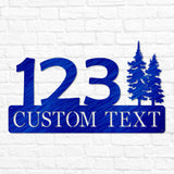 Pine Trees Address Sign