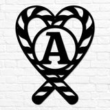 Candy Cane Letter Monogram