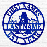 Double Circle Split Letter Monogram