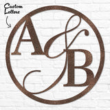 Initials Circle Letter Monogram