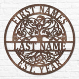 Circle Tree of Life Monogram