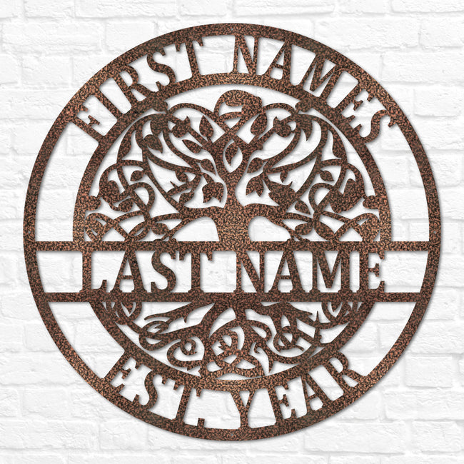 Circle Tree of Life Monogram