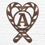 Candy Cane Letter Monogram
