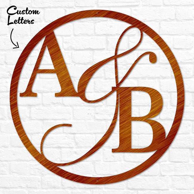 Initials Circle Letter Monogram