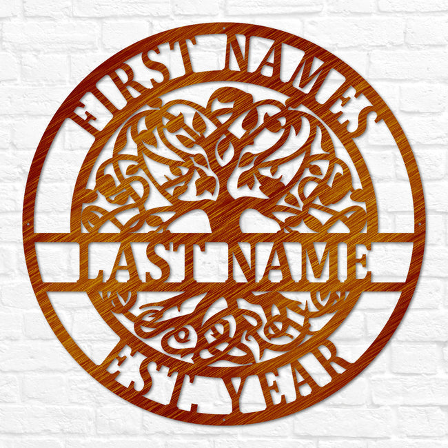 Circle Tree of Life Monogram