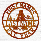 Double Circle Split Letter Monogram