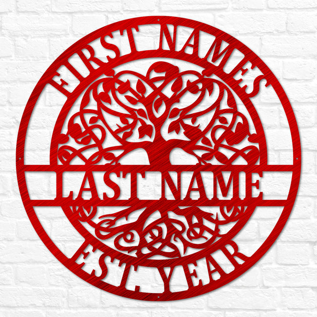 Circle Tree of Life Monogram