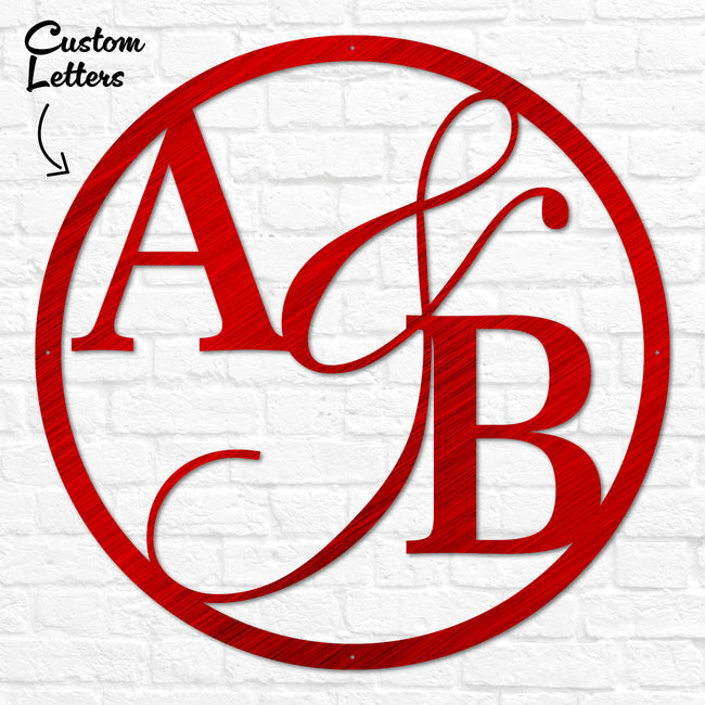 Initials Circle Letter Monogram