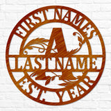 Double Circle Split Letter Monogram