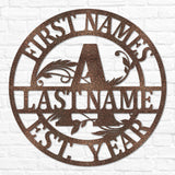 Double Circle Split Letter Monogram