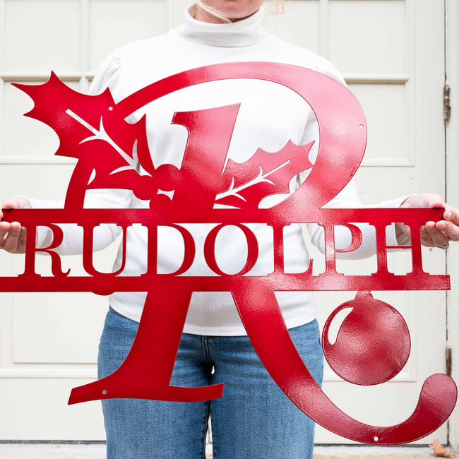 Christmas Split Letter Monogram