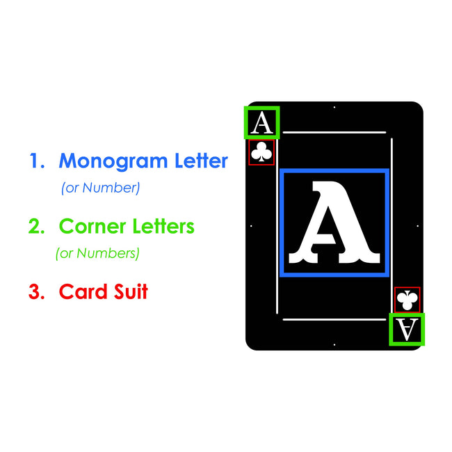 Playing Card Letter Monogram