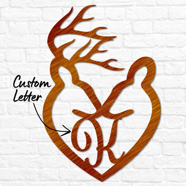 Deer Heart Letter Monogram