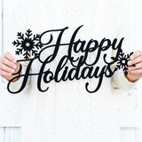 Merry Christmas / Happy Holidays Metal Sign