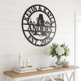 Double Circle Split Letter Swirly Monogram