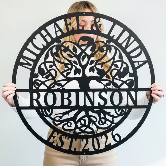 Circle Tree of Life Monogram