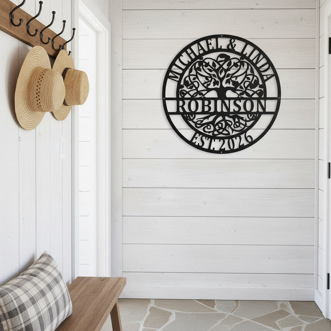 Circle Tree of Life Monogram