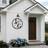 Initials Circle Letter Monogram