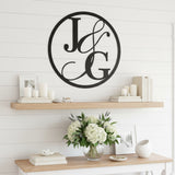 Initials Circle Letter Monogram