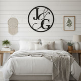 Initials Circle Letter Monogram
