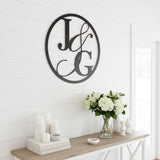 Initials Circle Letter Monogram