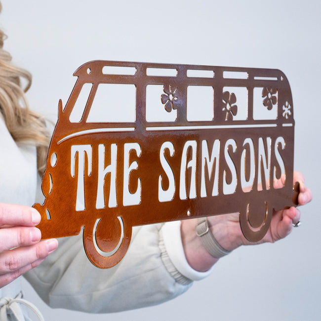 Hippie Van Name Sign