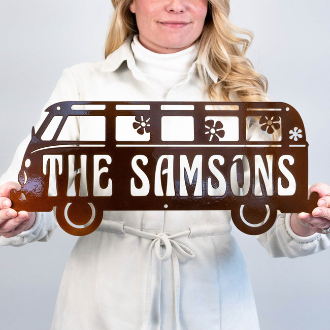 Hippie Van Name Sign