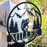 Bass Fish Outdoor Monogram