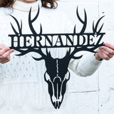 Deer Skull Antler Monogram