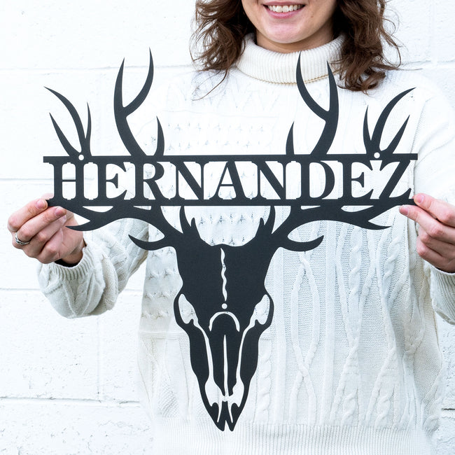 Deer Skull Antler Monogram
