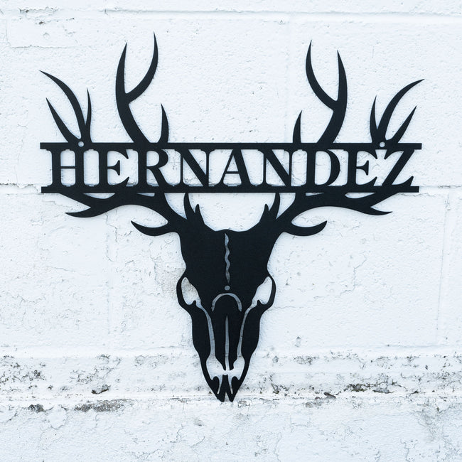 Deer Skull Antler Monogram