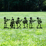 Halloween Musician Skeleton Yard Stakes