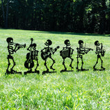 Halloween Musician Skeleton Yard Stakes