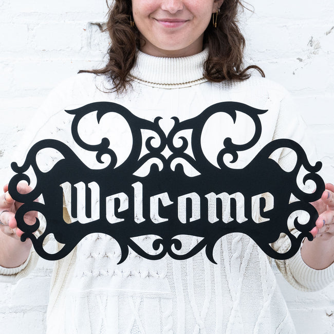 Gothic Welcome Doorplate