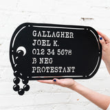 Military Dog Tag Monogram