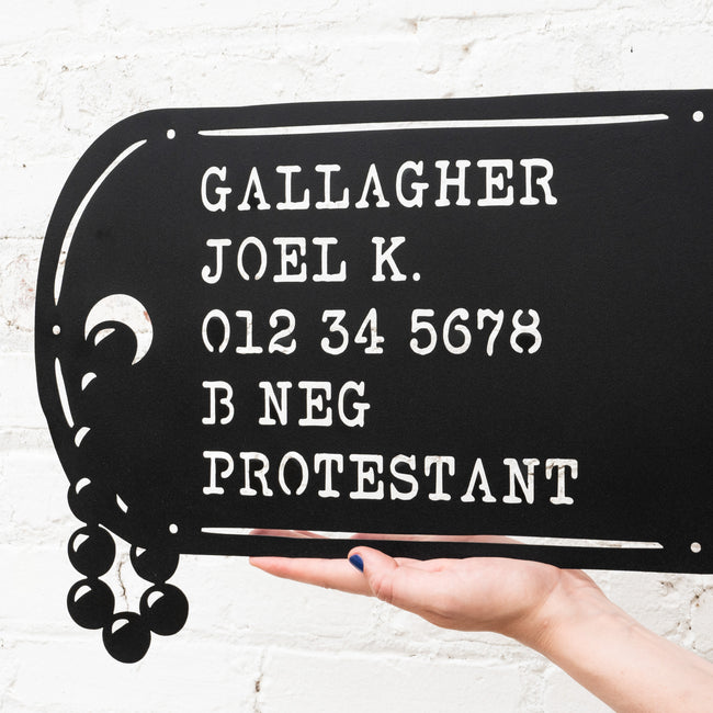 Military Dog Tag Monogram