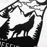 Wolf Head Name Sign
