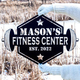 Hexagon Fitness Center Sign