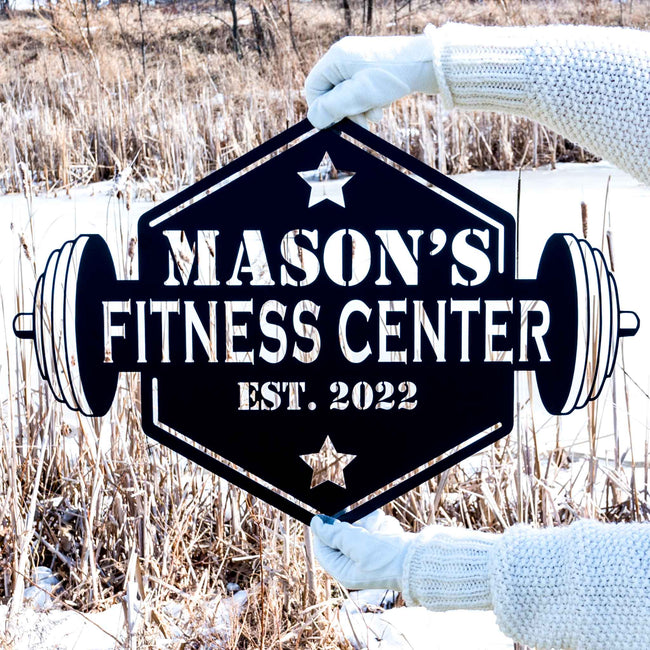 Hexagon Fitness Center Sign