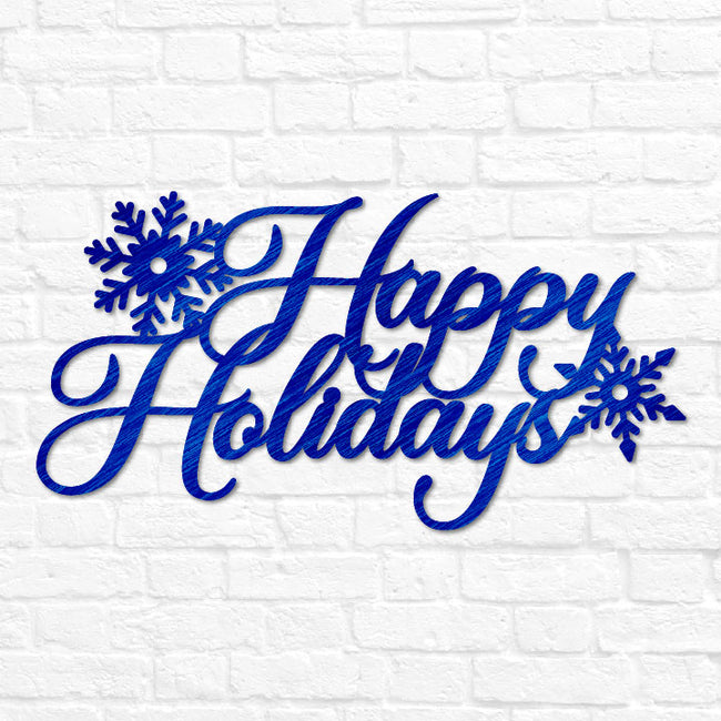 Merry Christmas / Happy Holidays Metal Sign